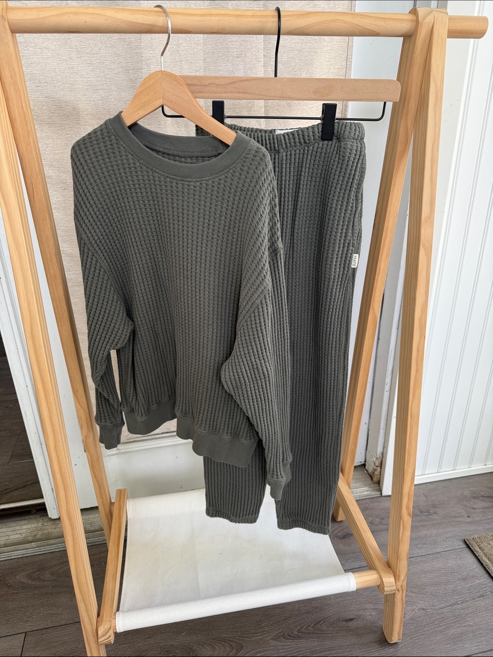 Mate the Label Organic Waffle Top and Jogger l Juniper